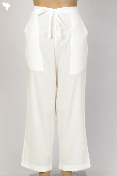 Cambric Cotton Pants With Elasticated Waistband